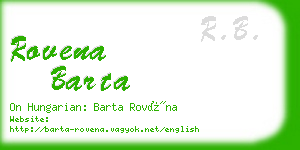 rovena barta business card